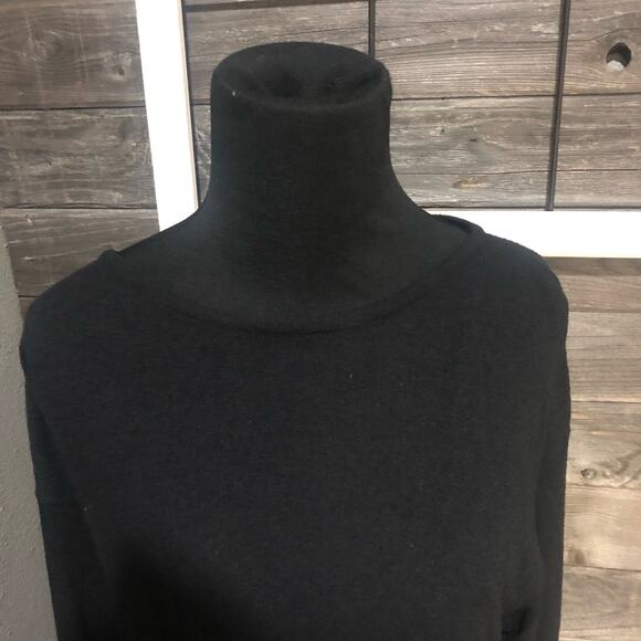 Banana Republic black long sleeve long loose pullover women's size large - Picture 2 of 5